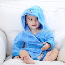 Baby Tier Gesicht Kapuzentuch-Blue Dog mit verschiedenen Augen, Premium Baumwolle Bademantel für Mädchen Jungen 0-24 Monate